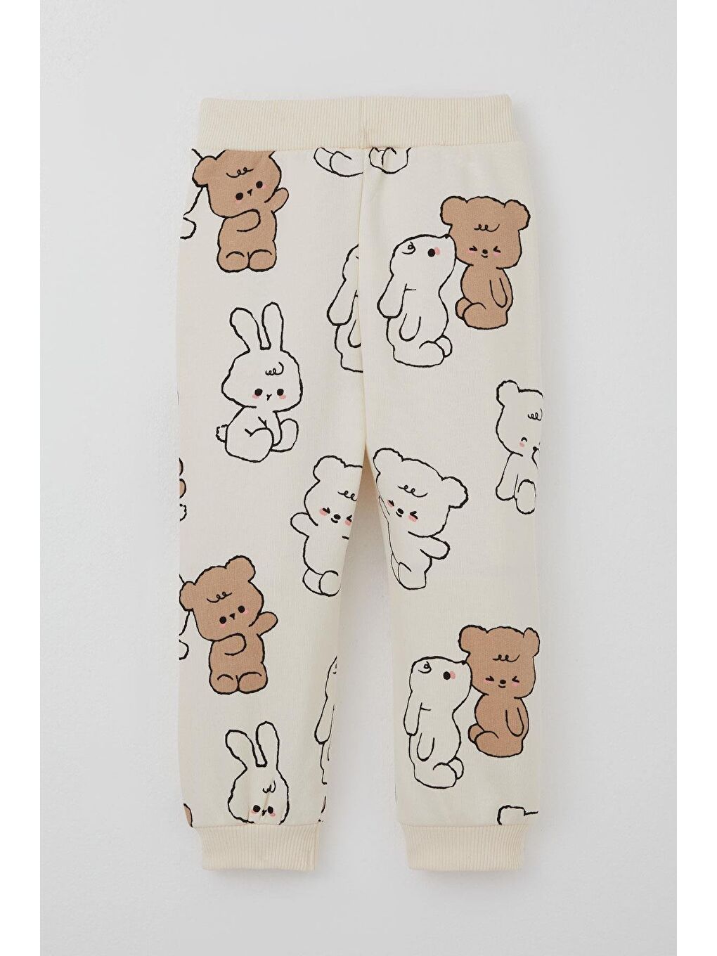 Ekru Kız Çocuk Eşofman Takımı Sevimli Dostlar Krem (2-6 Yaş)-5