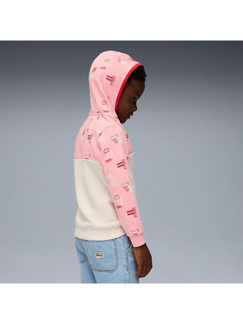 Karışık Little Runners Half-Zip Çocuk Bisiklet Yaka Sweatshirt-4