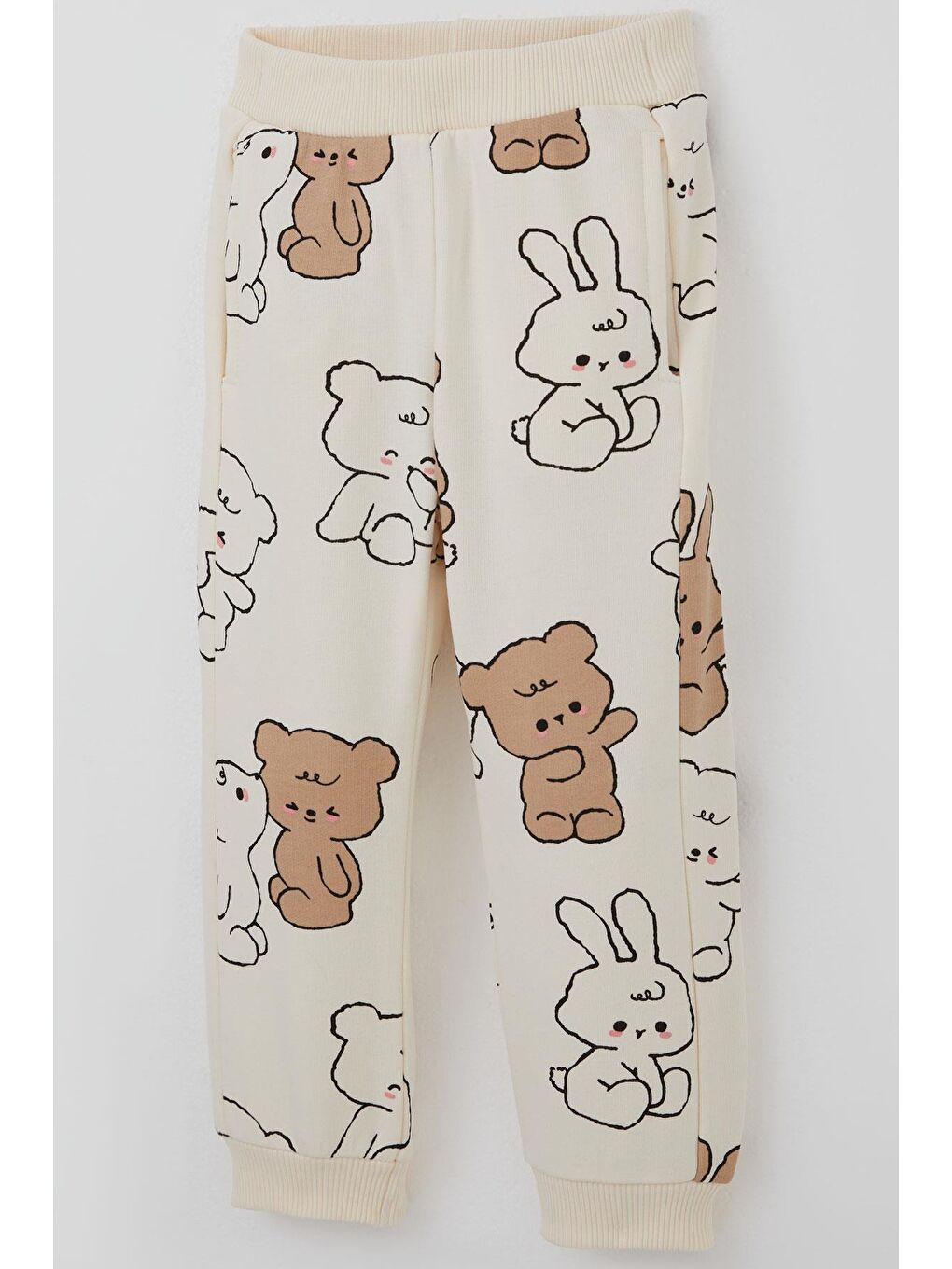 Ekru Kız Çocuk Eşofman Takımı Sevimli Dostlar Krem (2-6 Yaş)-7