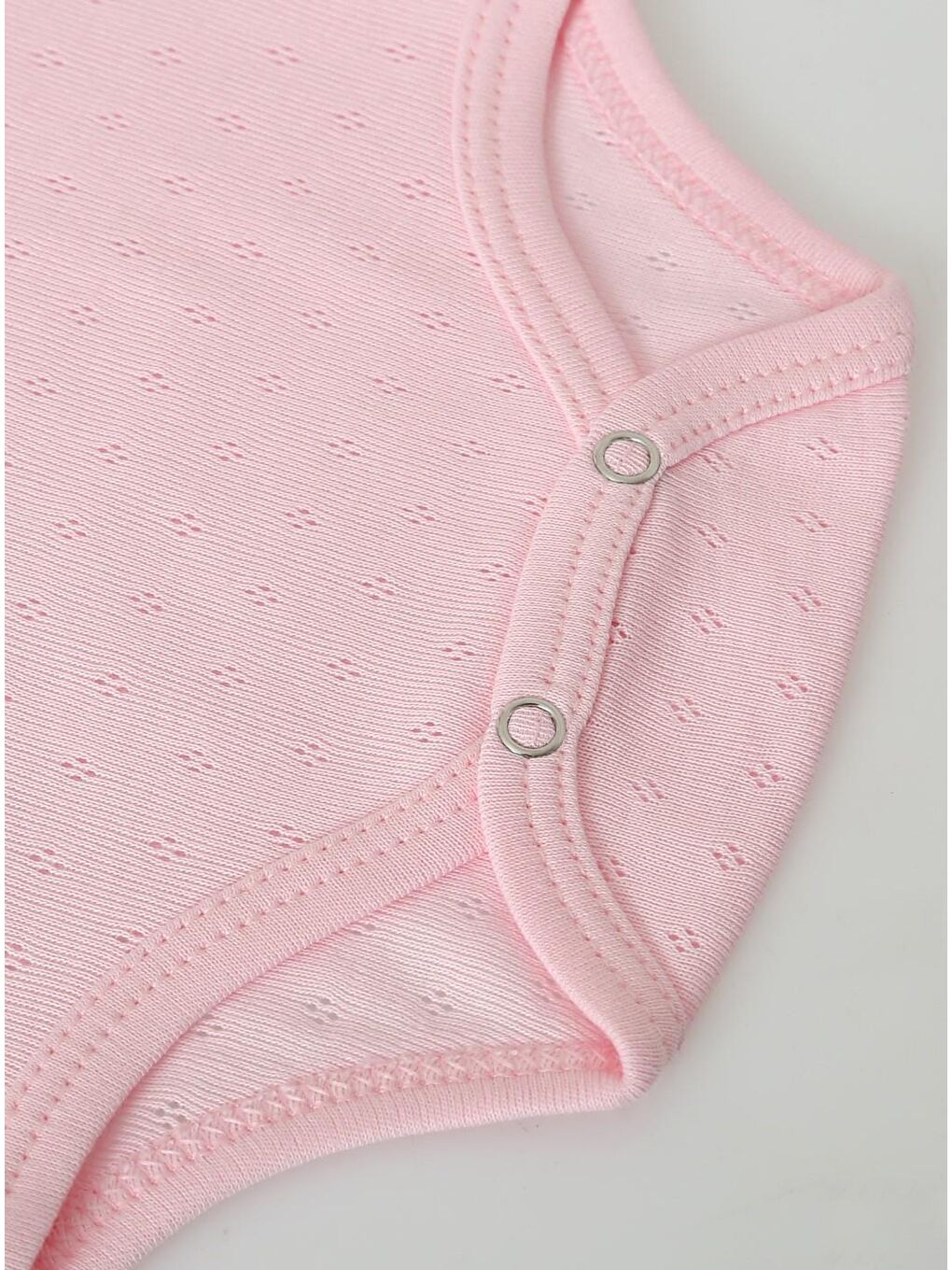 Vitmo Pembe 5'Li Bebek Jakarlı Askılı Nefes Alan Çıtçıtlı Body %100 Organik Pamuk - 2