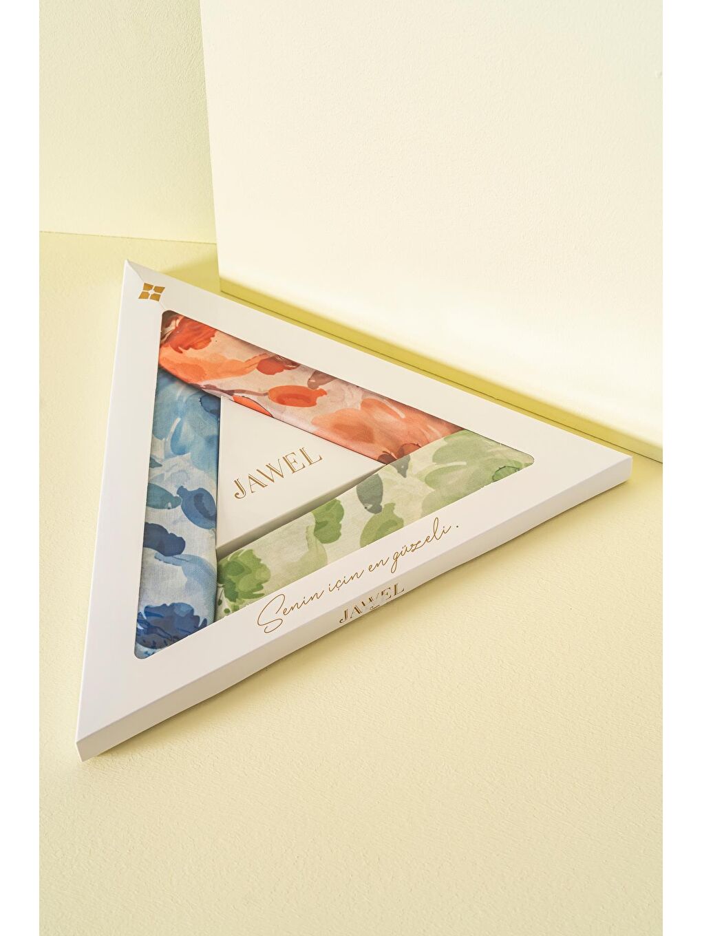 Karışık Kadın Peonia Soft Eşarp Paketi (Yeşil-İndigo-Turuncu)-1