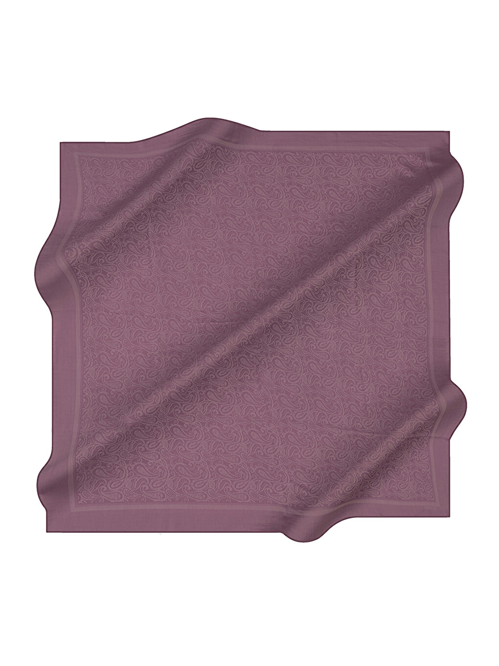 Lila 100X100 Etnik Jakar Eşarp