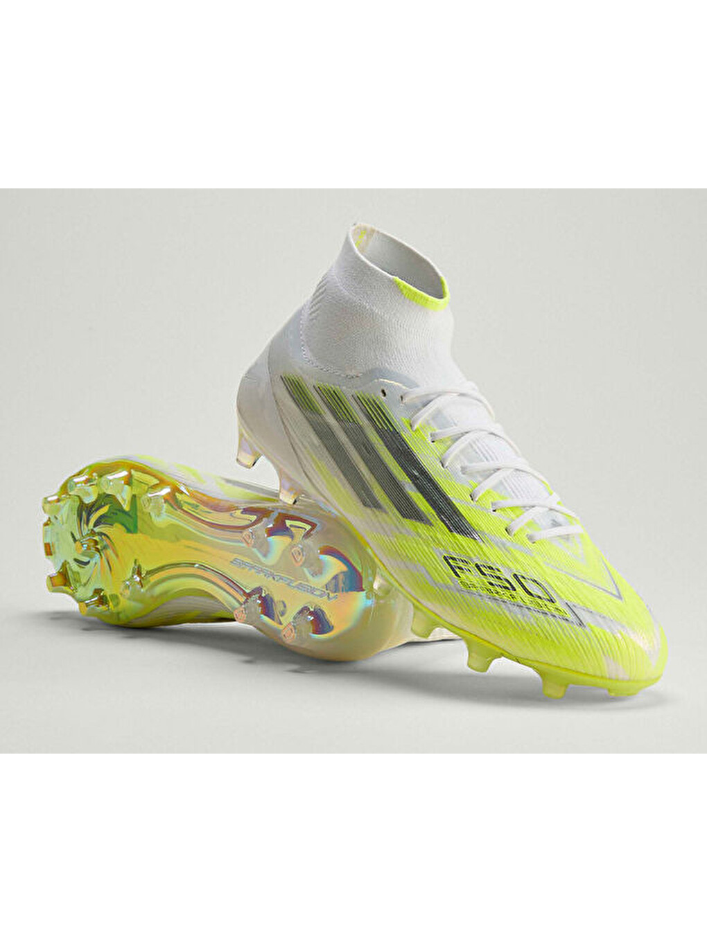 F50 Sparkfusion Eli Unisex Çoklu Çim Zemin Kramponu Jr6474 Beyaz-2