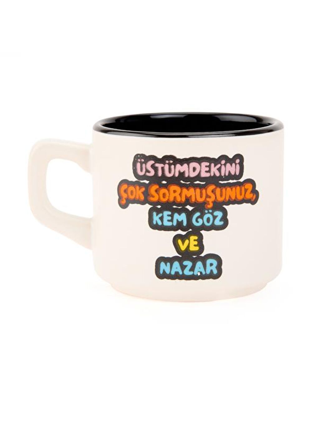 Karışık Üstümdekini Çok Sormuşsunuz Sloganlı Venüs Kupa - Renkli - 195 ml-1