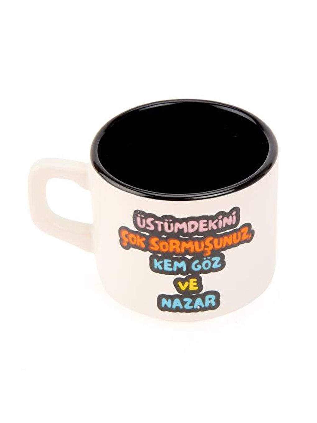 Karışık Üstümdekini Çok Sormuşsunuz Sloganlı Venüs Kupa - Renkli - 195 ml-3