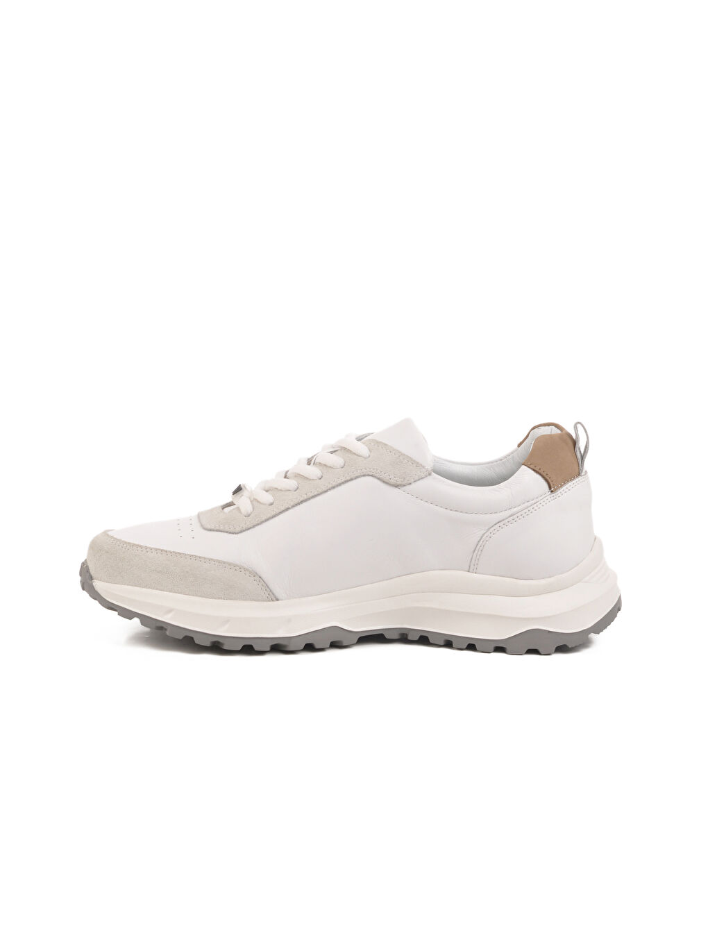 Beyaz Hakiki Deri Erkek Casual Ayakkabı Ciksa M-1