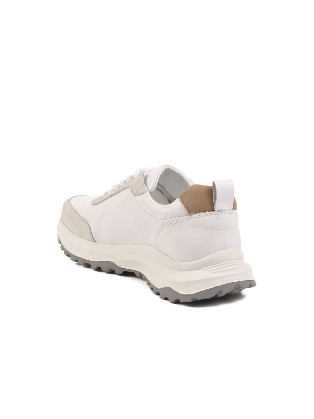 Beyaz Hakiki Deri Erkek Casual Ayakkabı Ciksa M-3