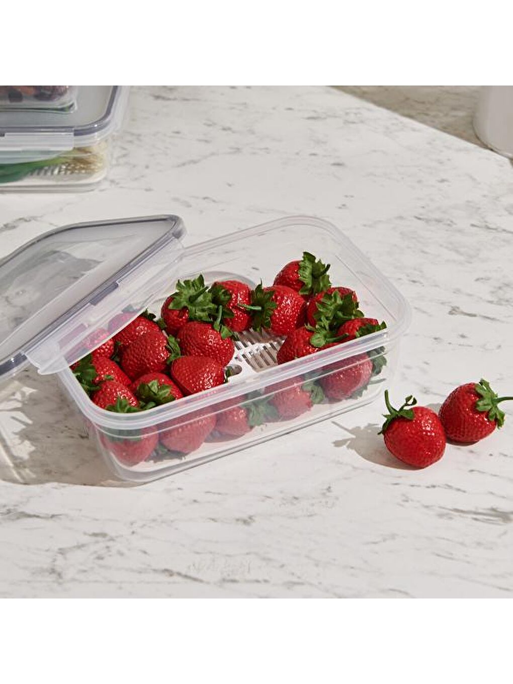 Renksiz Fresh Box Dikdörtgen Bölmeli Saklama Kabı - 1,4 lt-5