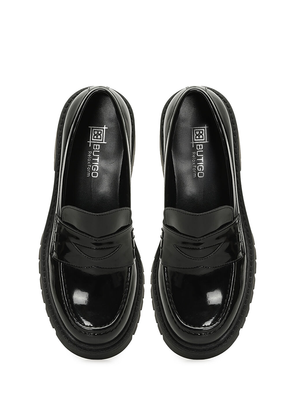 24K-894 5PR Siyah Kadın Oxford Ayakkabı-3