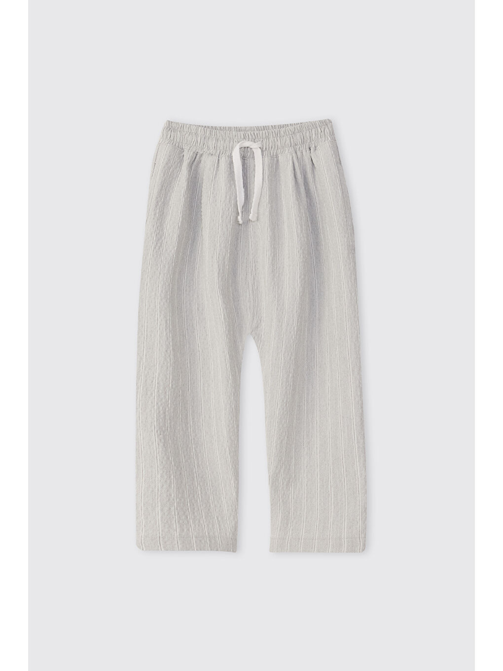 Erkek Bebek Çizgili Gri-Melanj Pantolon