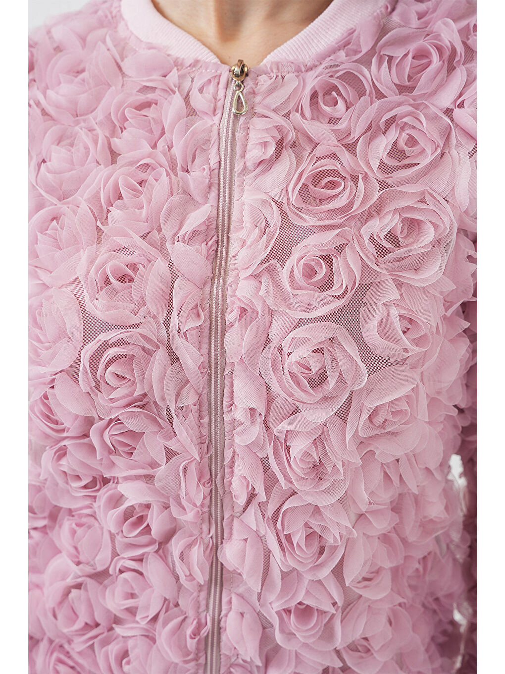 0719 Güllü Ceket - Pembe-4