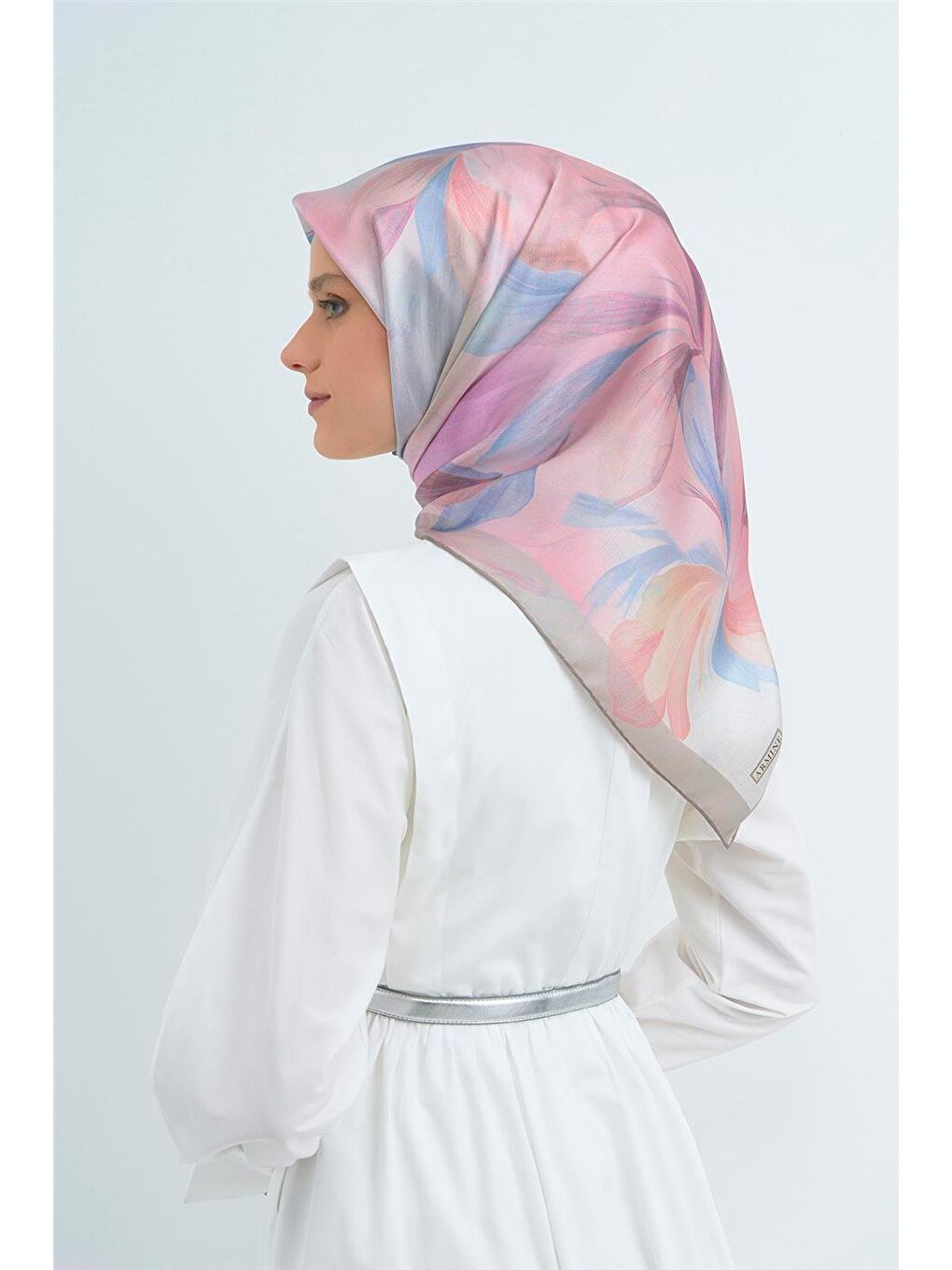 Pembe Saf İpek Sura Eşarp 9519D 86