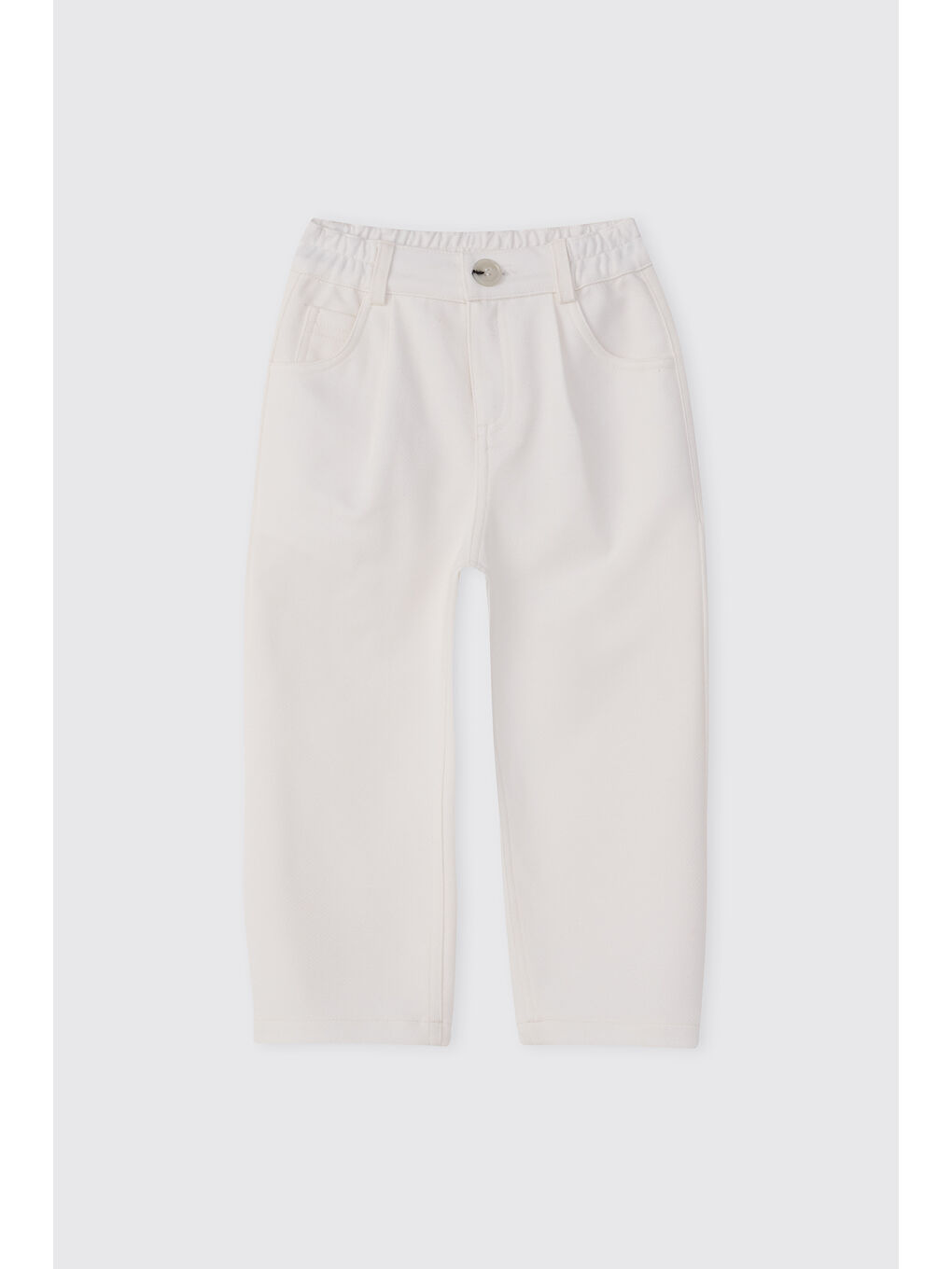 Erkek Bebek Örme Beyaz Pantolon