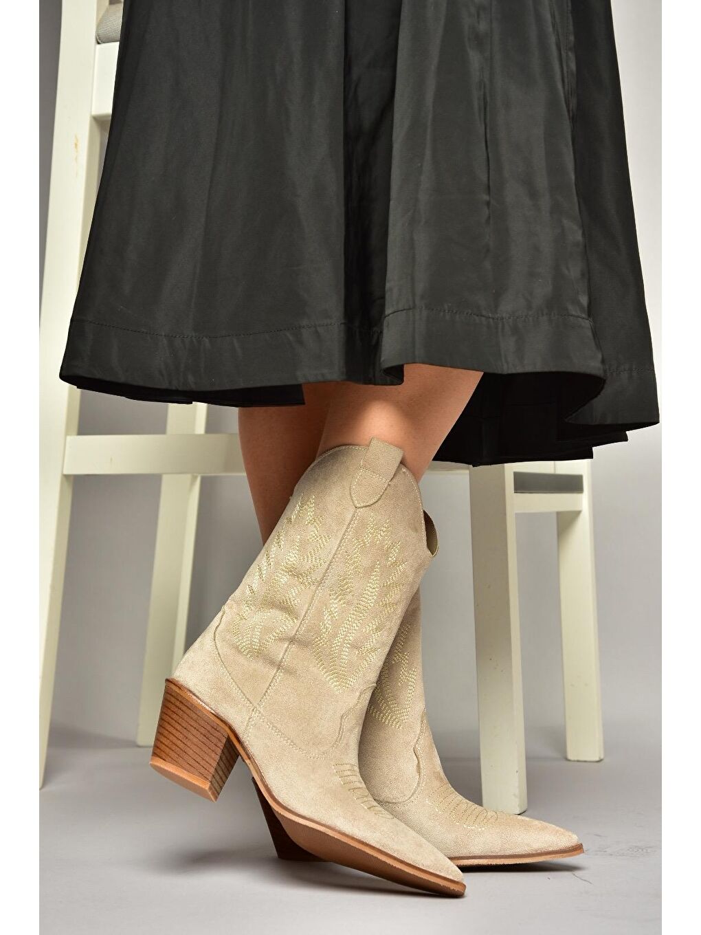 T2676550 Bej Kadın Bot-3