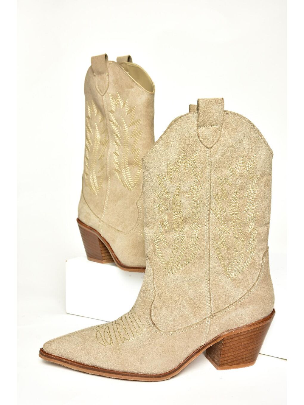 T2676550 Bej Kadın Bot-5