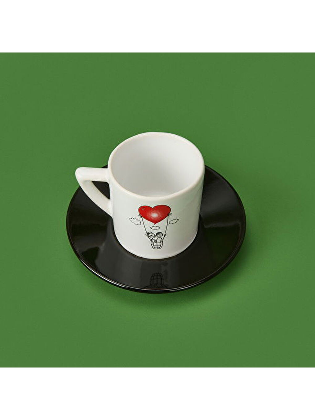 Karışık LMB-I02 Sevgi Temalı 2'li Fincan Takımı - Renkli - 90 ml-2