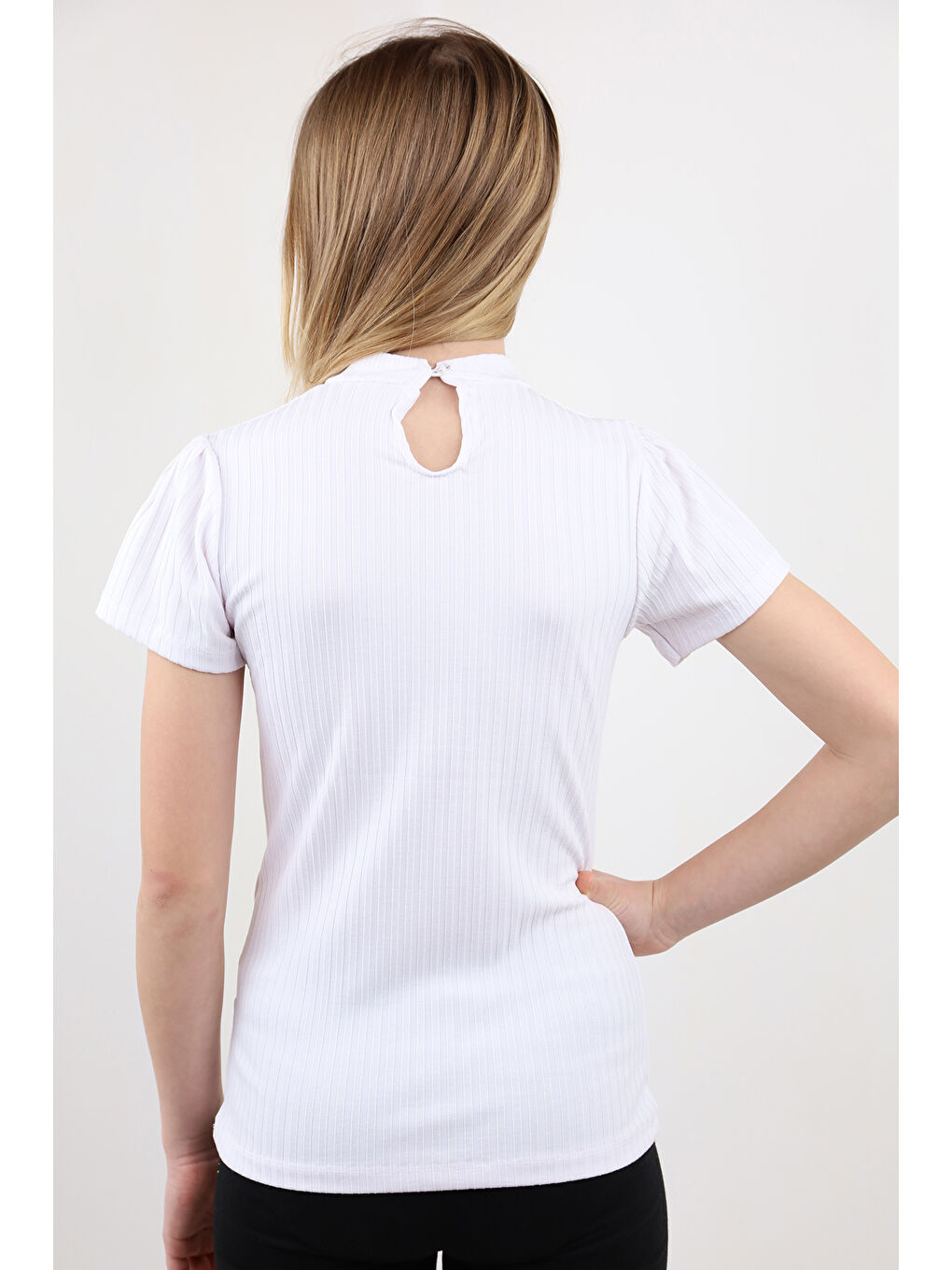 Beyaz Kız Çocuk Okul Tişört-2