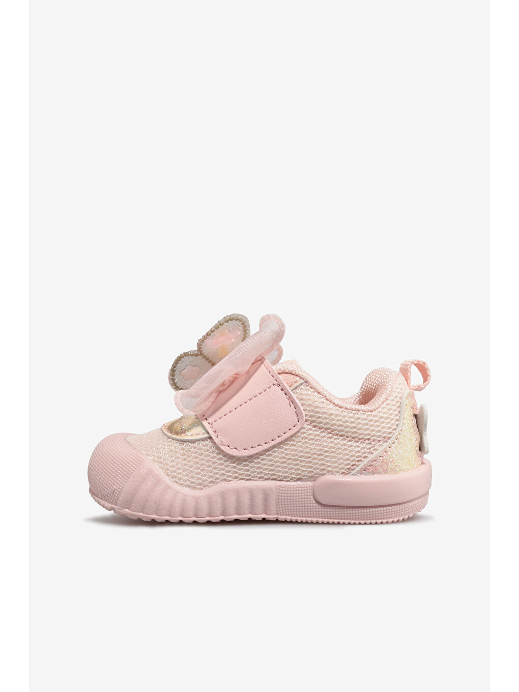 Pembe Sepira Tokalı Kız Bebek Pudra Sneaker-1