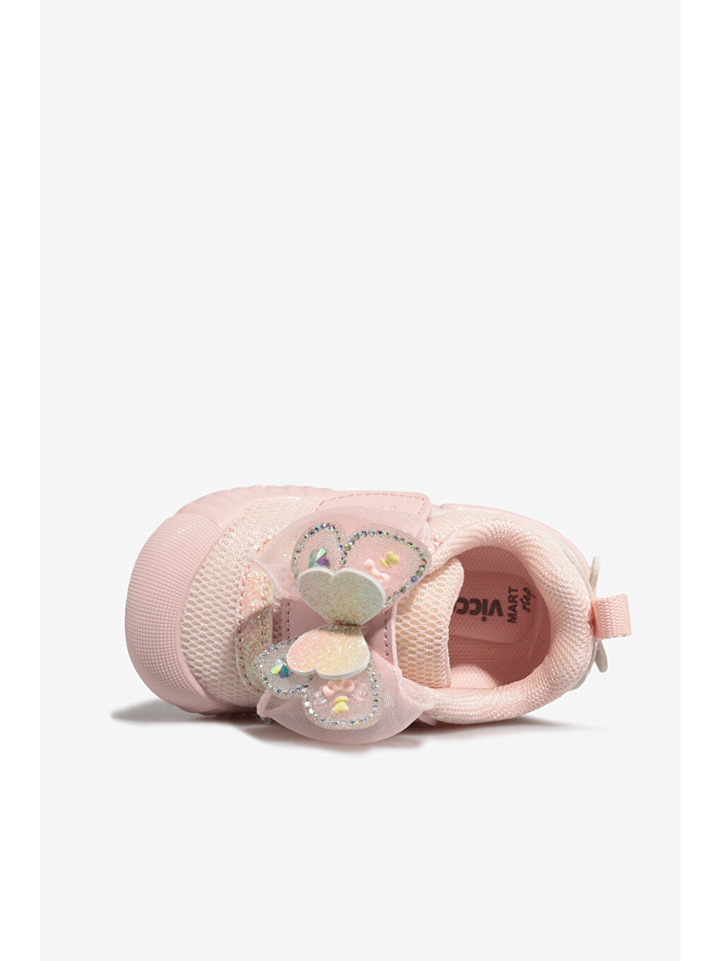 Pembe Sepira Tokalı Kız Bebek Pudra Sneaker-2