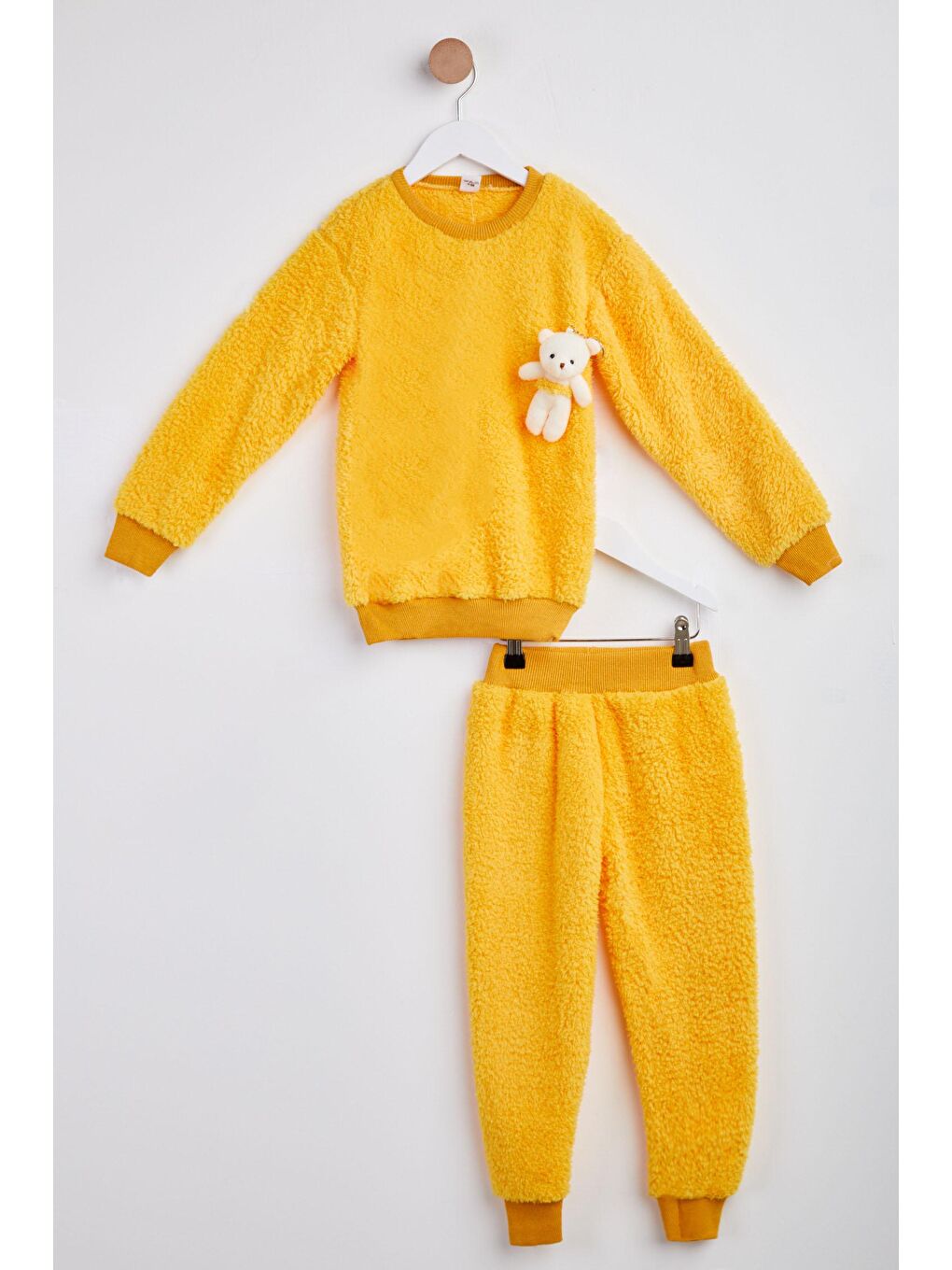Erkek Çocuk Sarı Peluş Takım - 24223