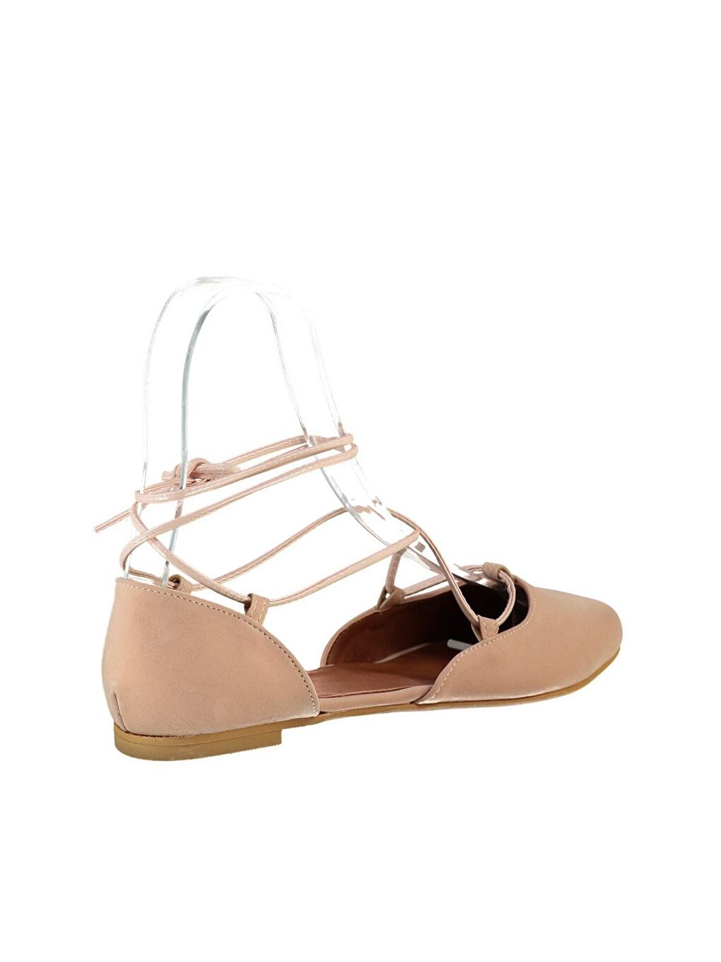 Pembe Pudra Süet İpli Kadın Babet B726047202-2