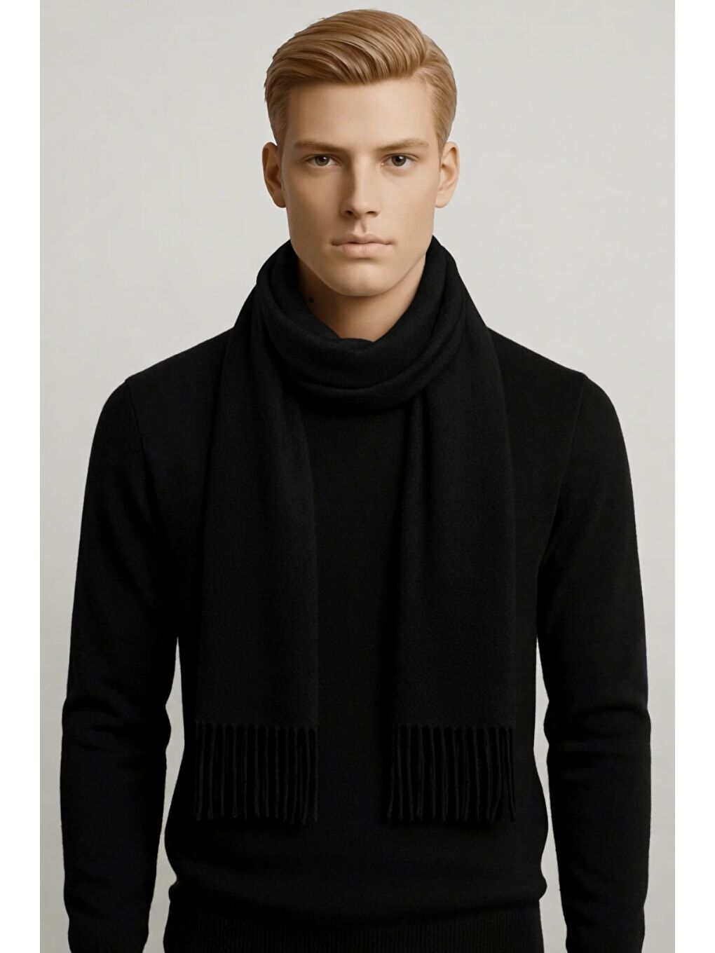 Siyah Unisex Polar Atkı