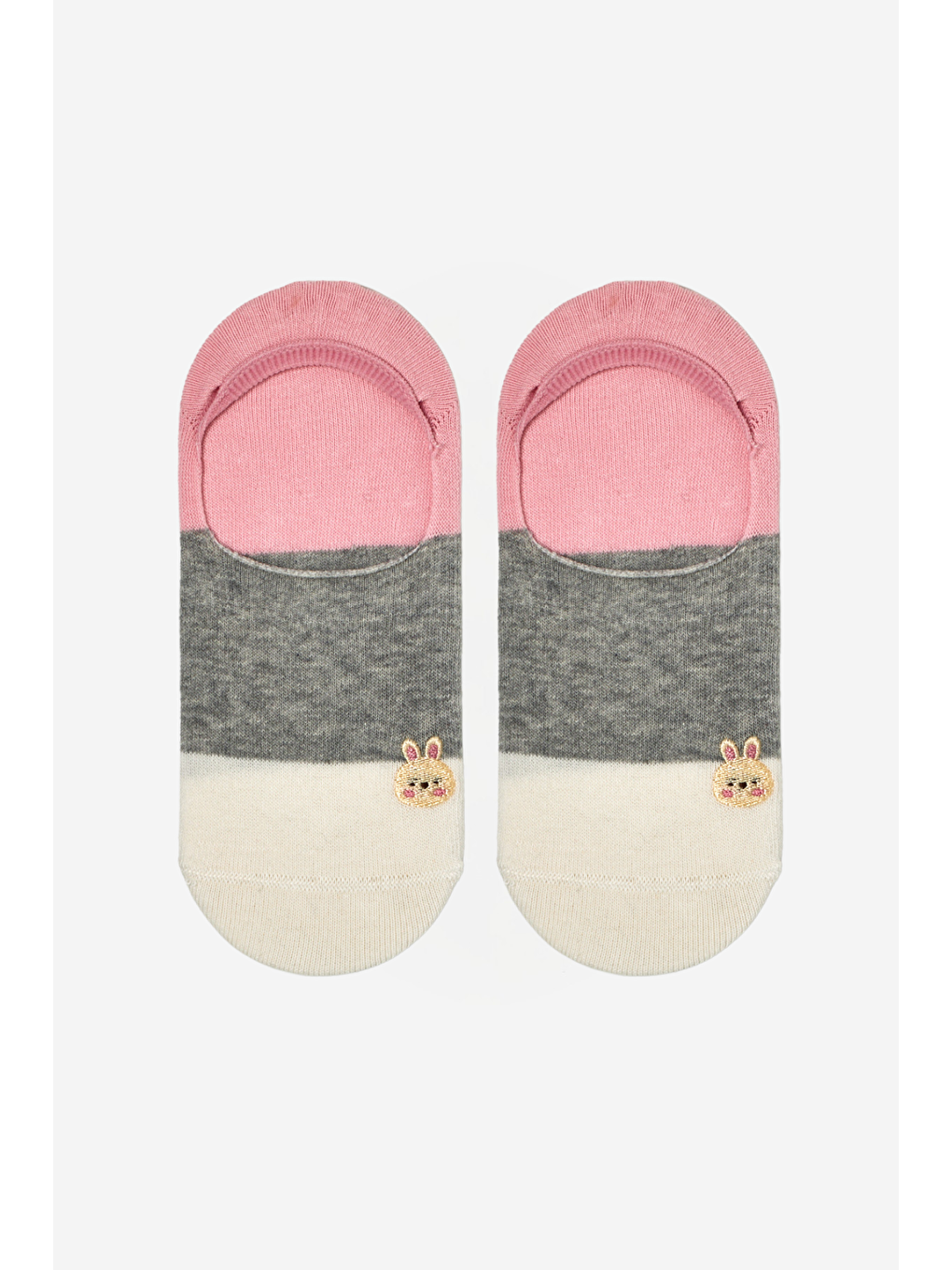 Beyaz Kız Çocuk Köpek Desenli Görünmez Babet Çorap