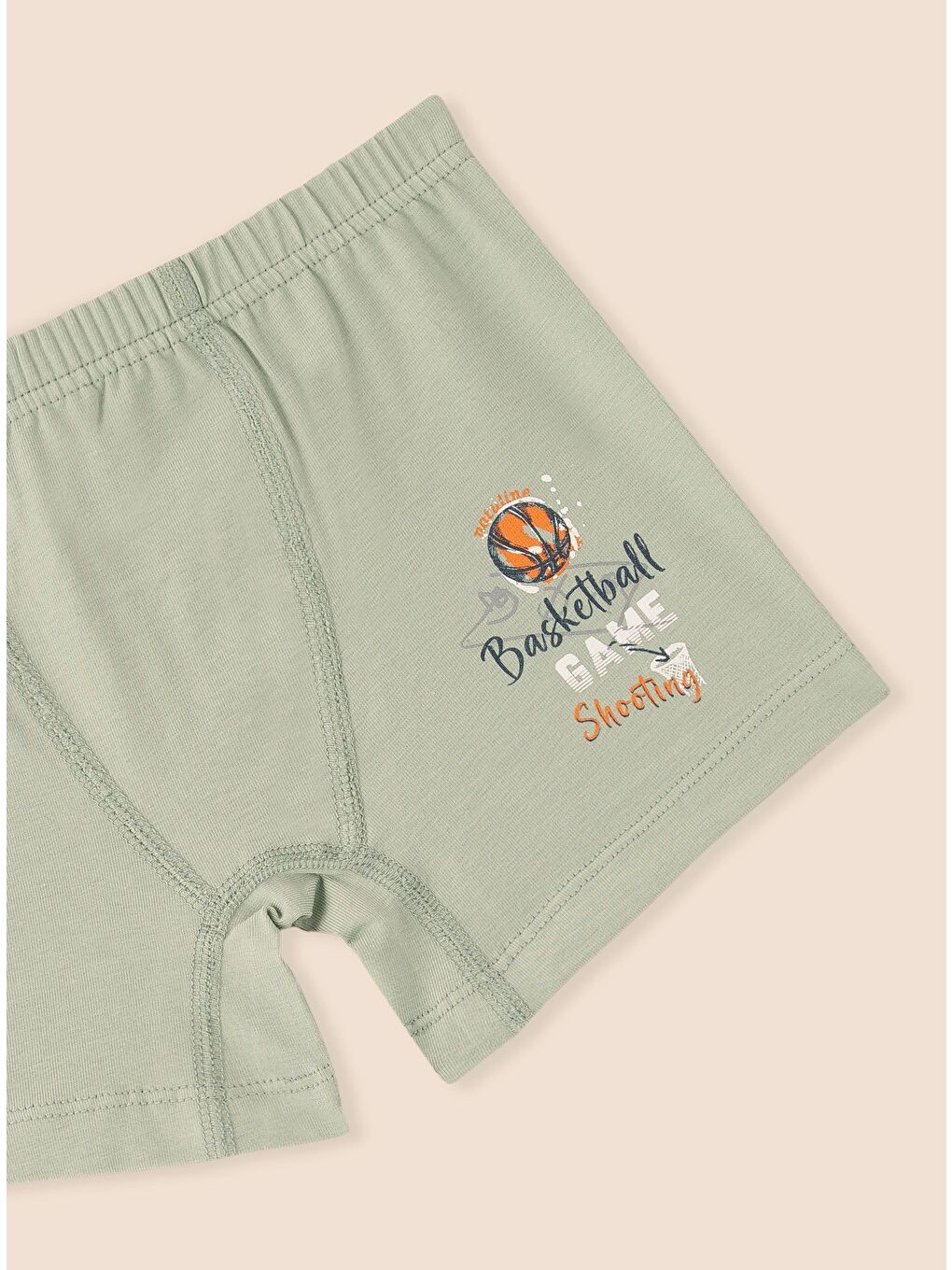 Mavi Erkek Çocuk Organik Pamuklu Elastanlı Boxer Basketball Game 6'lı Paket-4