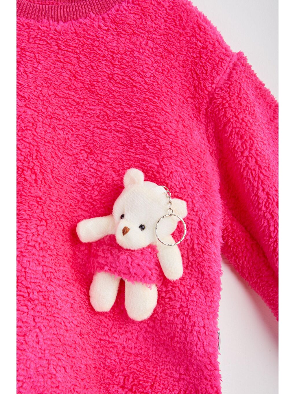 Erkek Çocuk Fuşya Peluş Takım - 24223-2