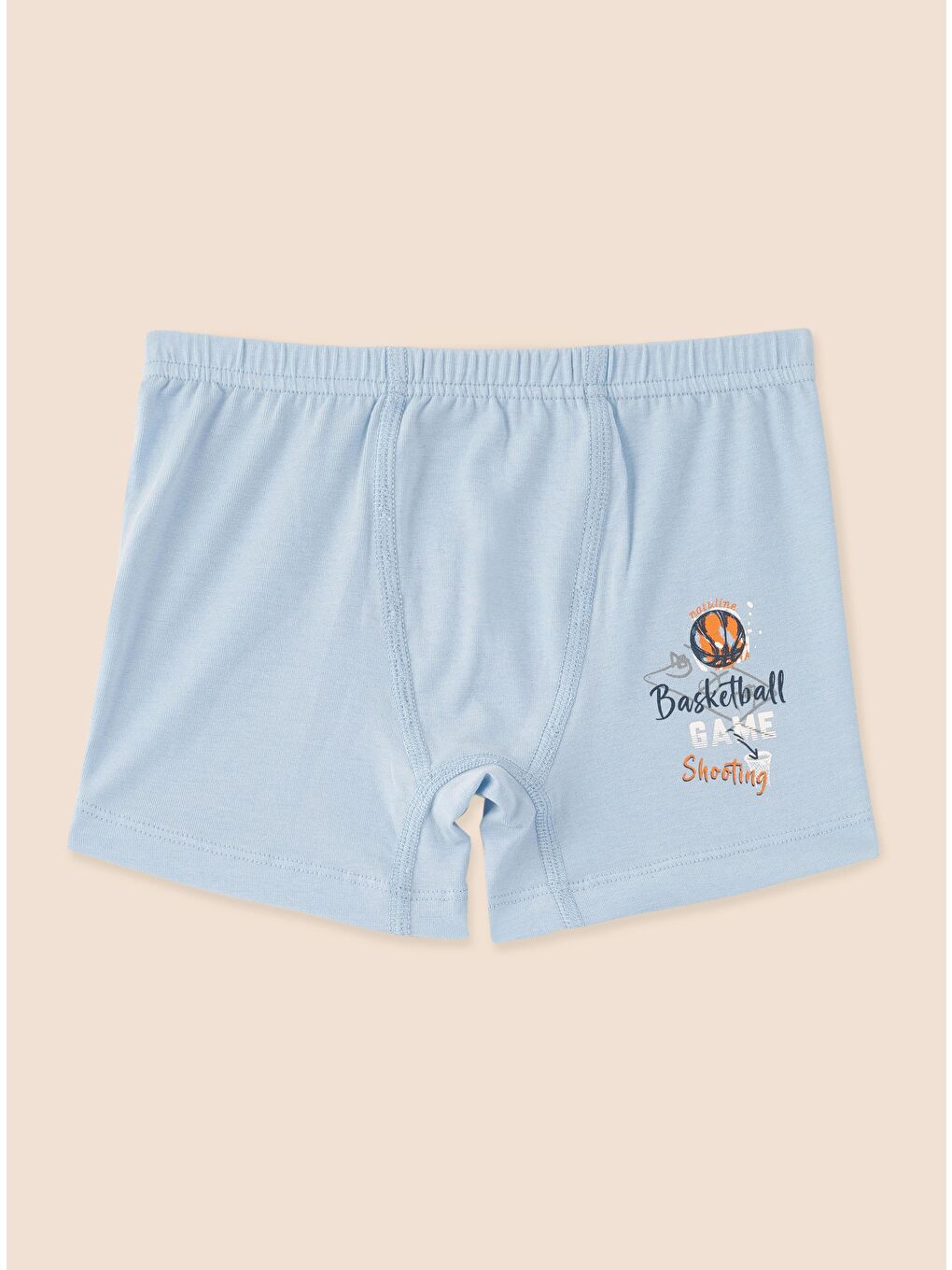 Mavi Erkek Çocuk Organik Pamuklu Elastanlı Boxer Basketball Game 6'lı Paket-7