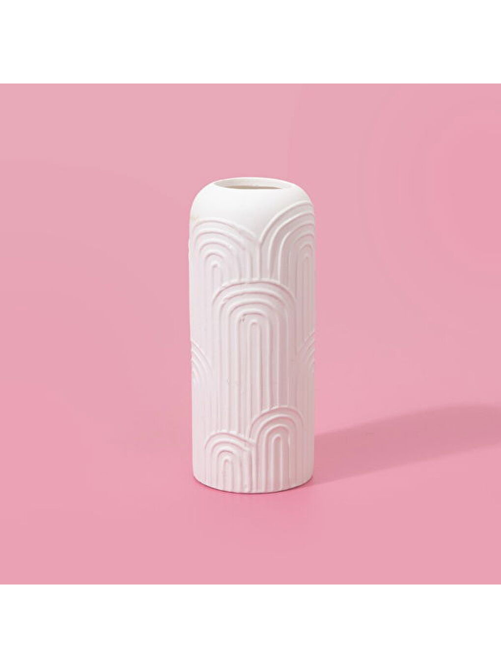 Bohem Porselen Vazo - Beyaz - 8,6x8,6x21 cm-3