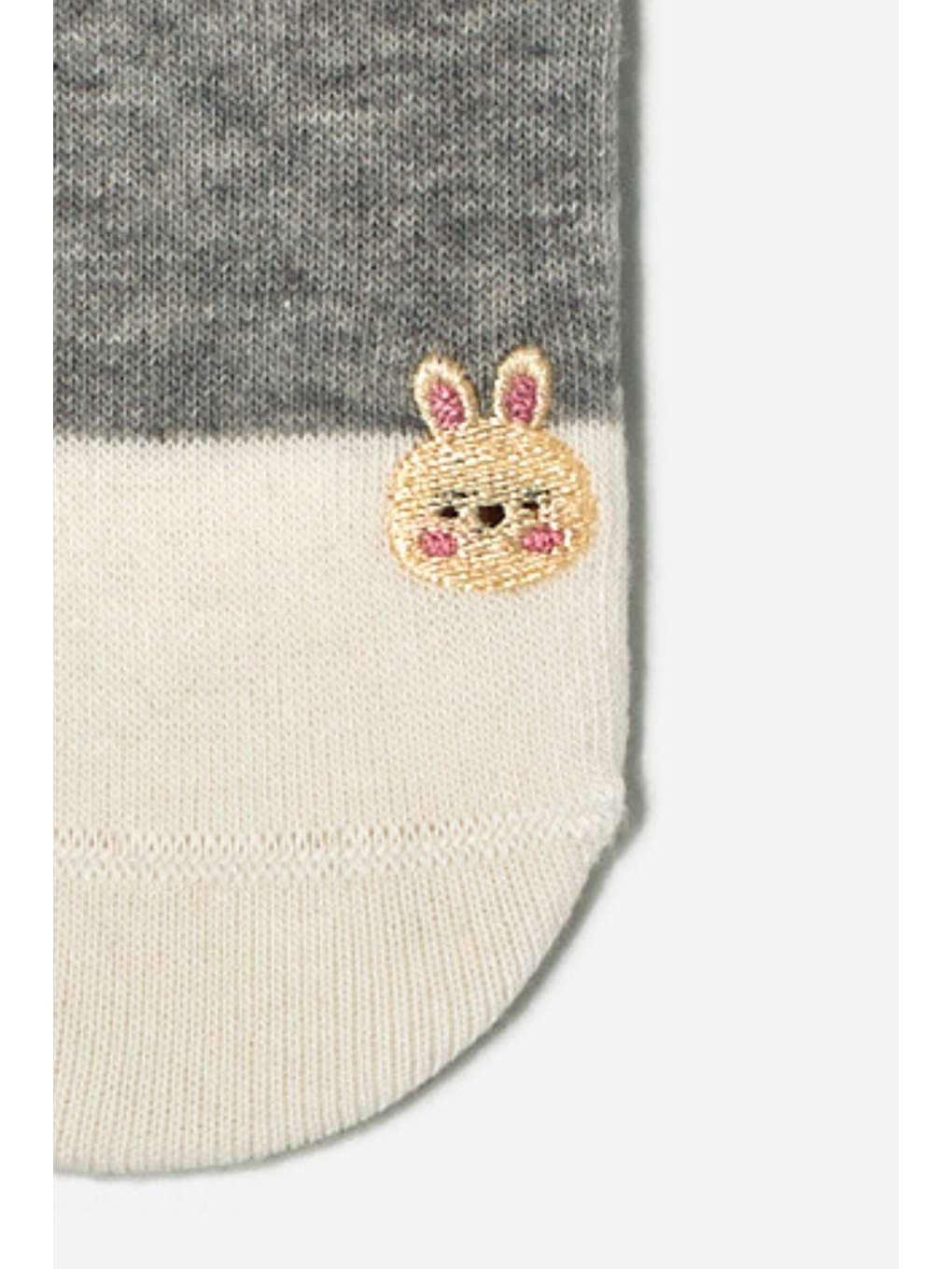 Beyaz Kız Çocuk Köpek Desenli Görünmez Babet Çorap-1