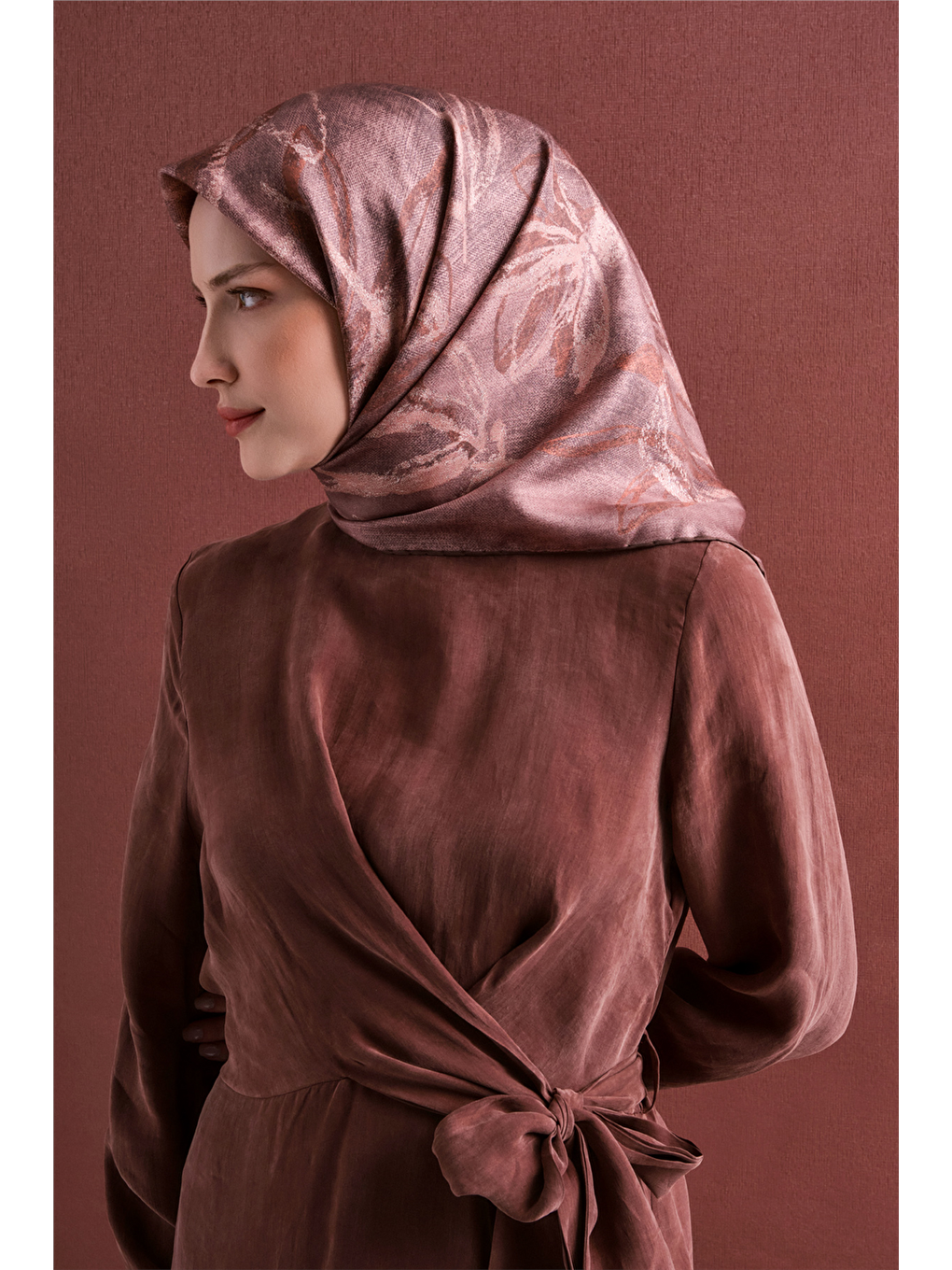 Pembe Saf İpek Twill Eşarp 9600d 36