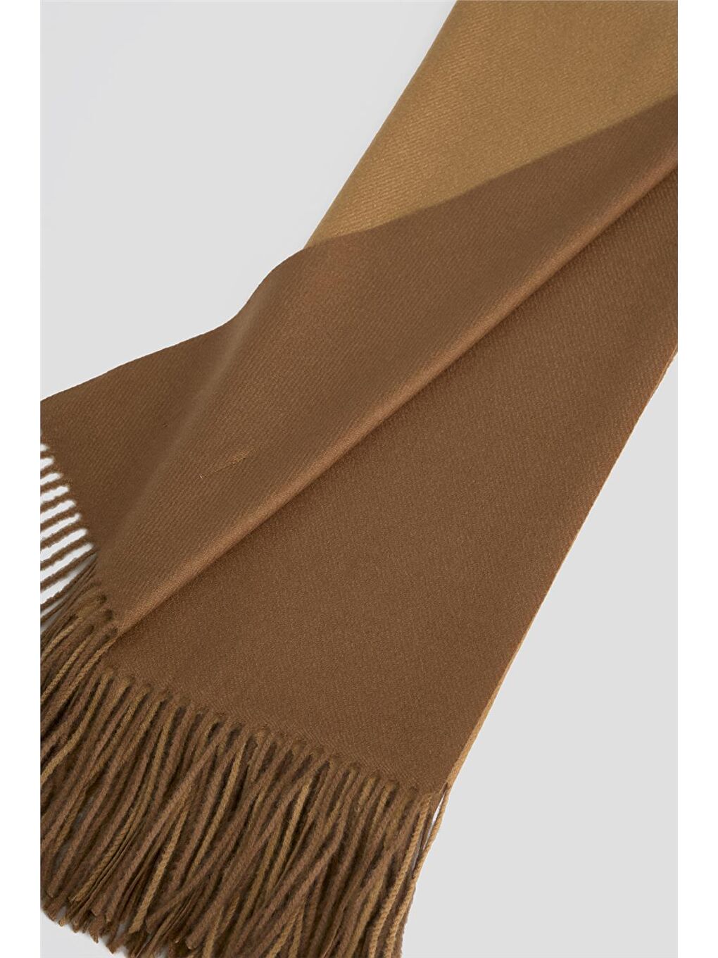 Kahverengi Püsküllü Akrilik Atkı Camel-2