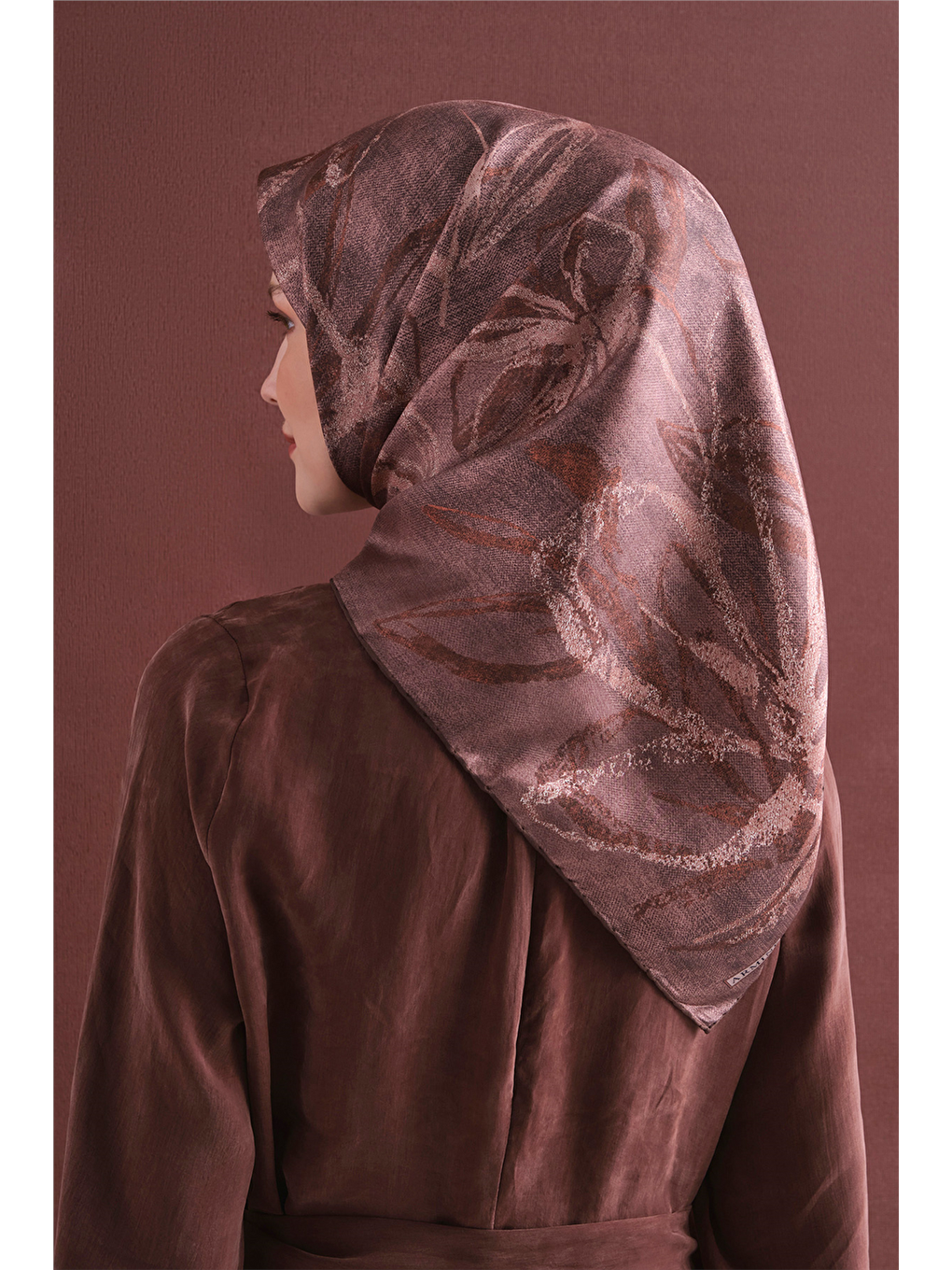Pembe Saf İpek Twill Eşarp 9600d 36-3