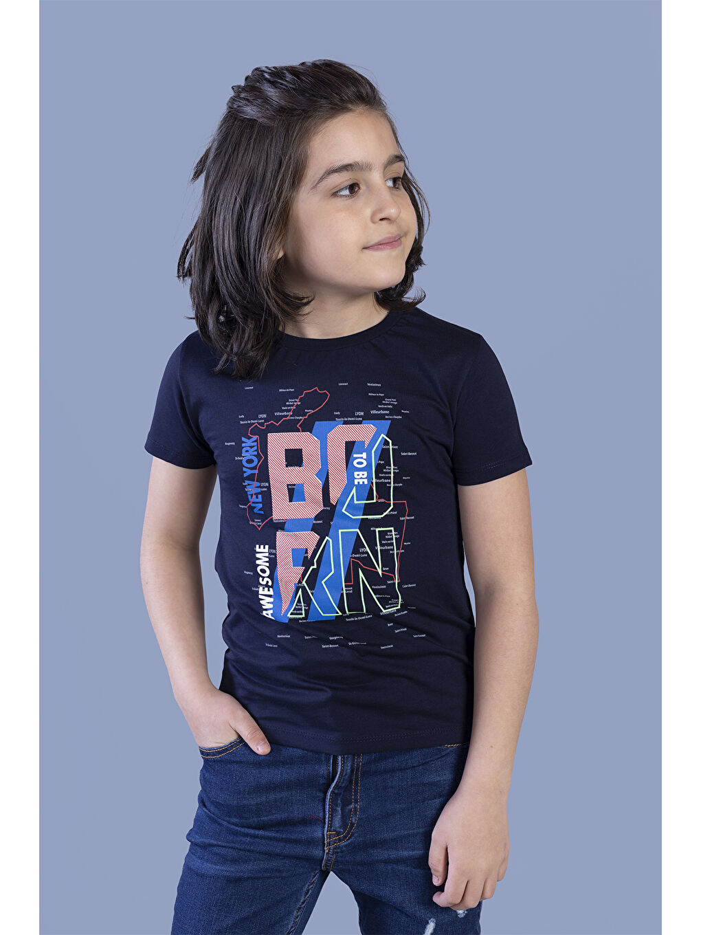 Siyah Erkek Çocuk Baskılı Tişört-2