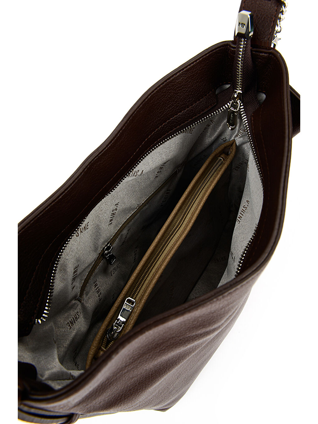 Kahverengi Kadın Omuz ve El Çantası 153979Z3127 Kahve-3