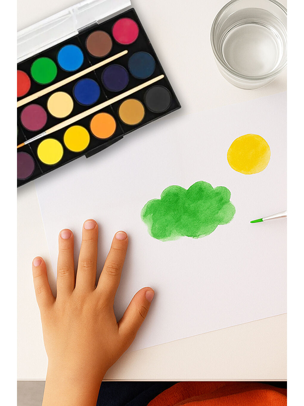 Suluboya 21 Renk, Büyük Boy, Geniş Renk Yelpazesi, Parlak Canlı ve Örtücü Renkler-2