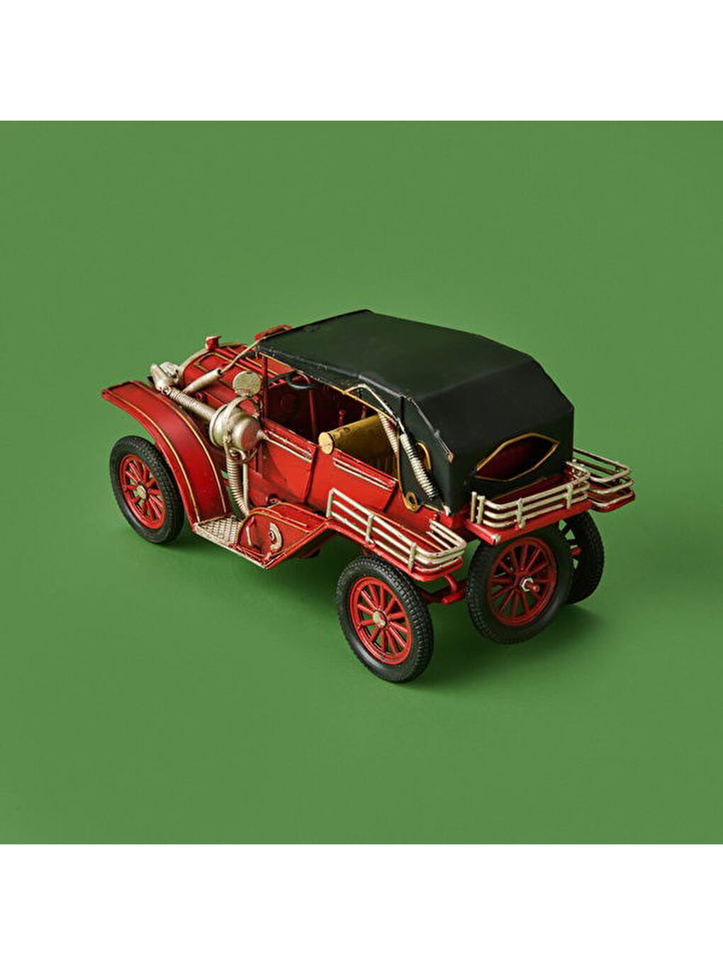 Dekoratif Metal Araba - Kırmızı - 24x12 cm-1