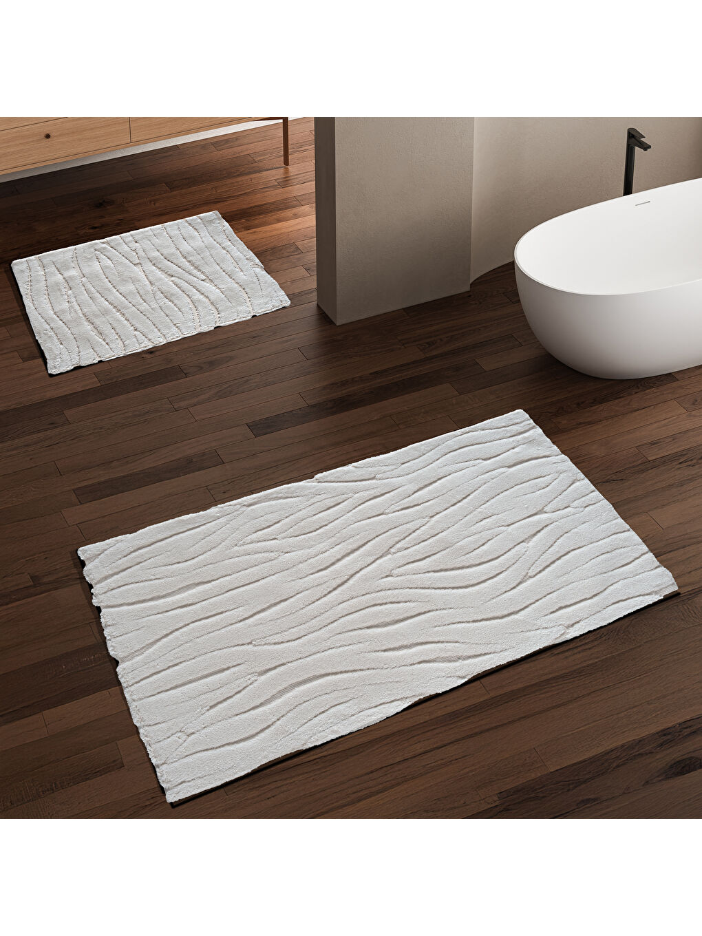 Home Liva Pamuk 2 li Banyo Paspası-Beyaz