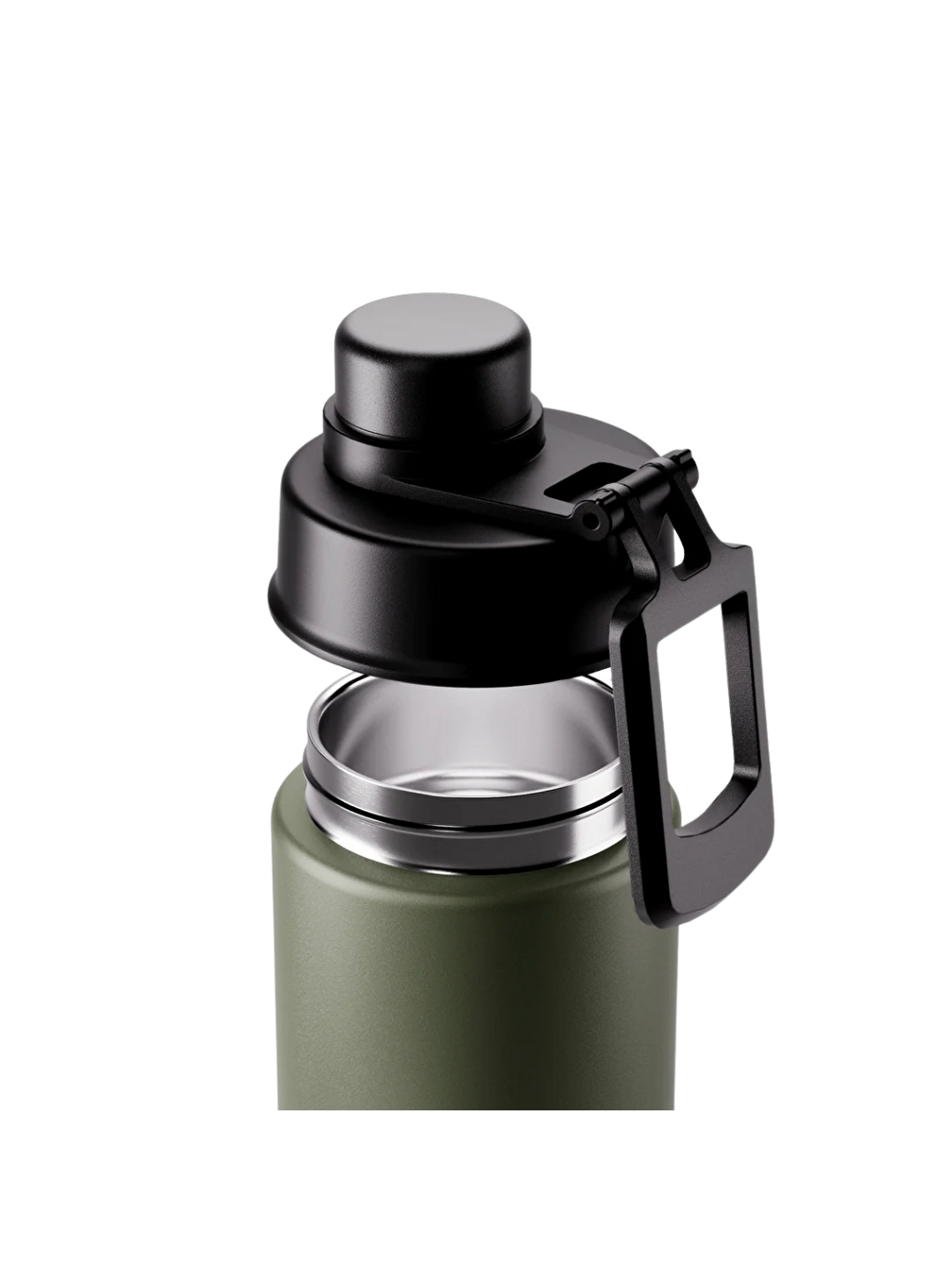 Haki Move Sızdırmaz Yudum Kapaklı Çelik Termos Matara 660 Ml-2