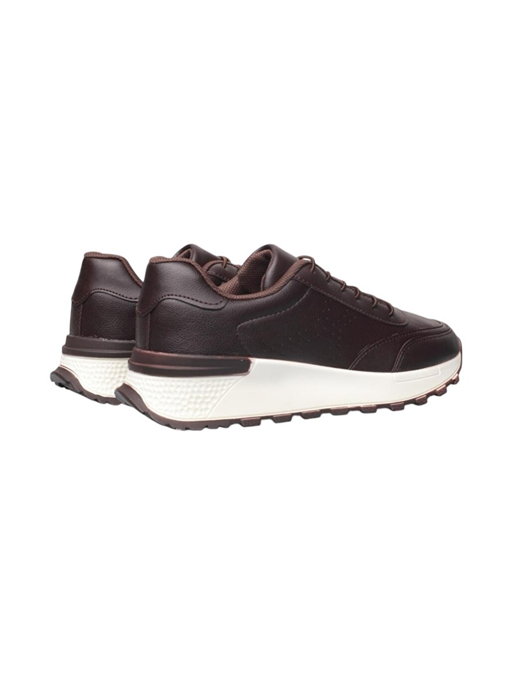Kahverengi Kadın Bağcıklı Kolay Giyilebilir Mevsimlik Sneaker Spor Ayakkabı Kahverengİ-5