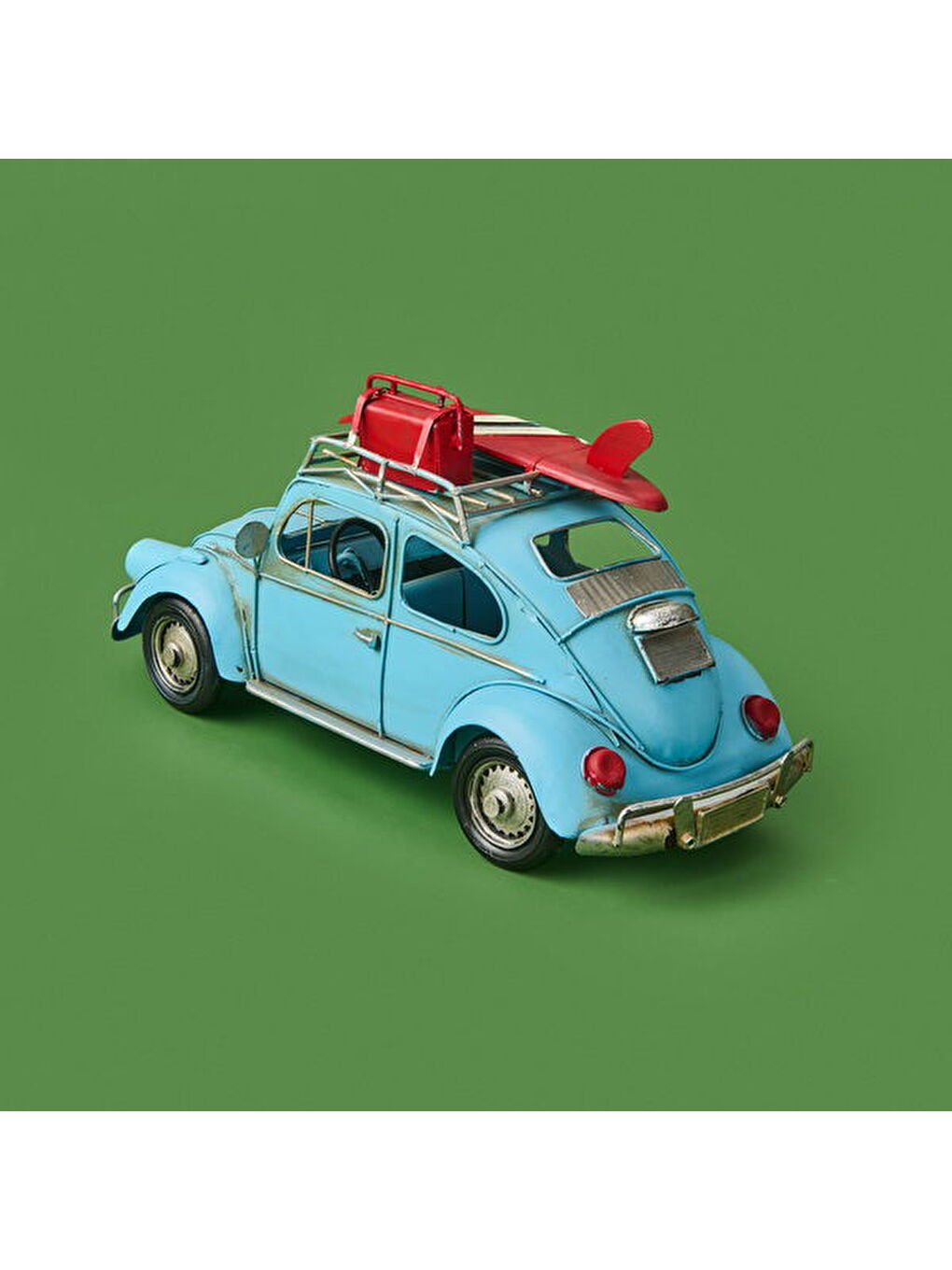 Dekoratif Metal Araba - Mavi - 32x14 cm-1