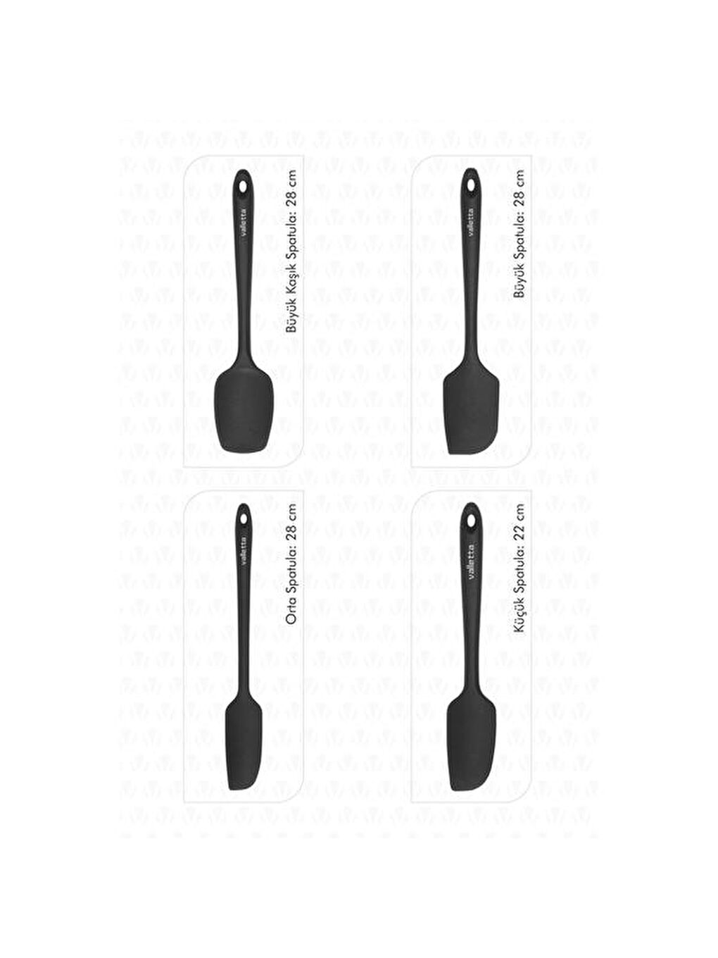 Osteris 4'lü Spatula Seti - Siyah-1