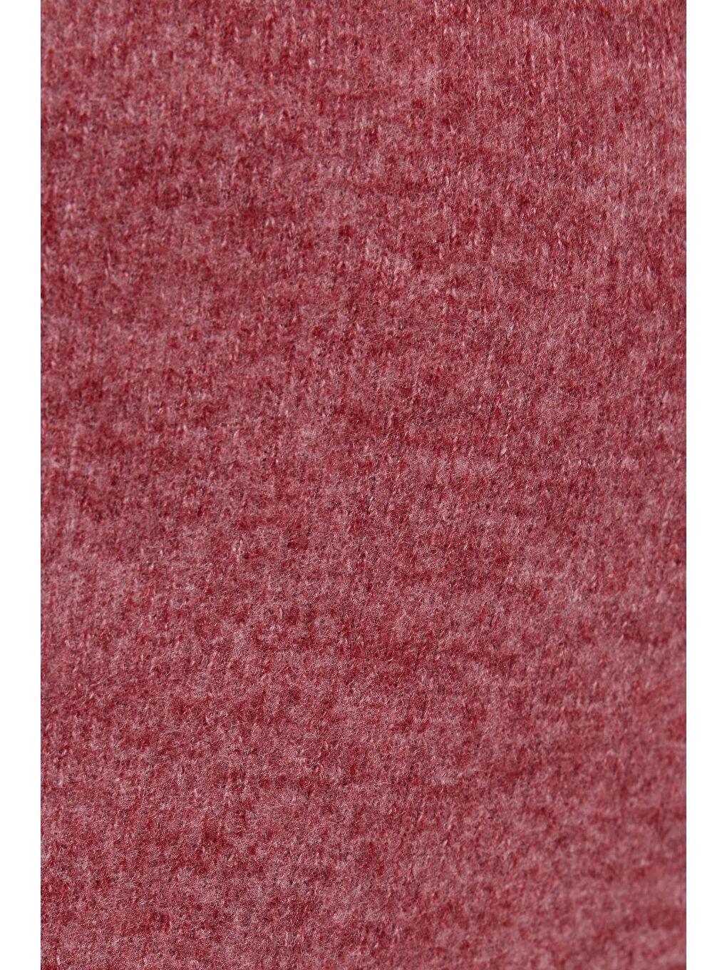 Kadın Slim Fit Dar Kesim Yırtmaçlı Bordo Etek-5