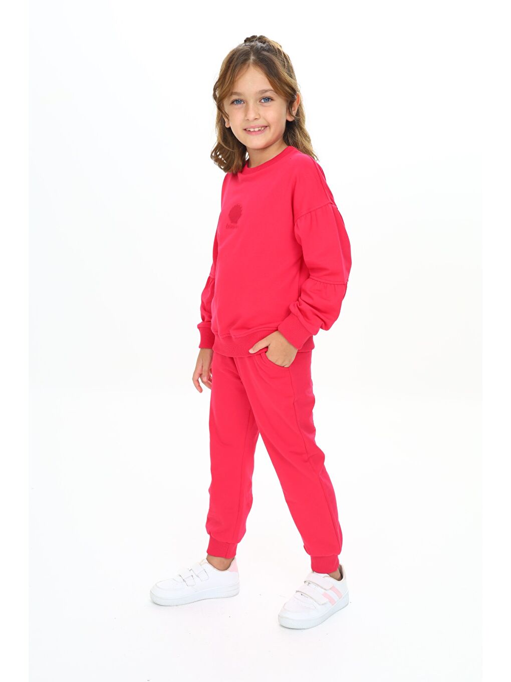 Fuşya Kız Çocuk Deniz Kabuğu Nakışlı Eşofman Takım-2