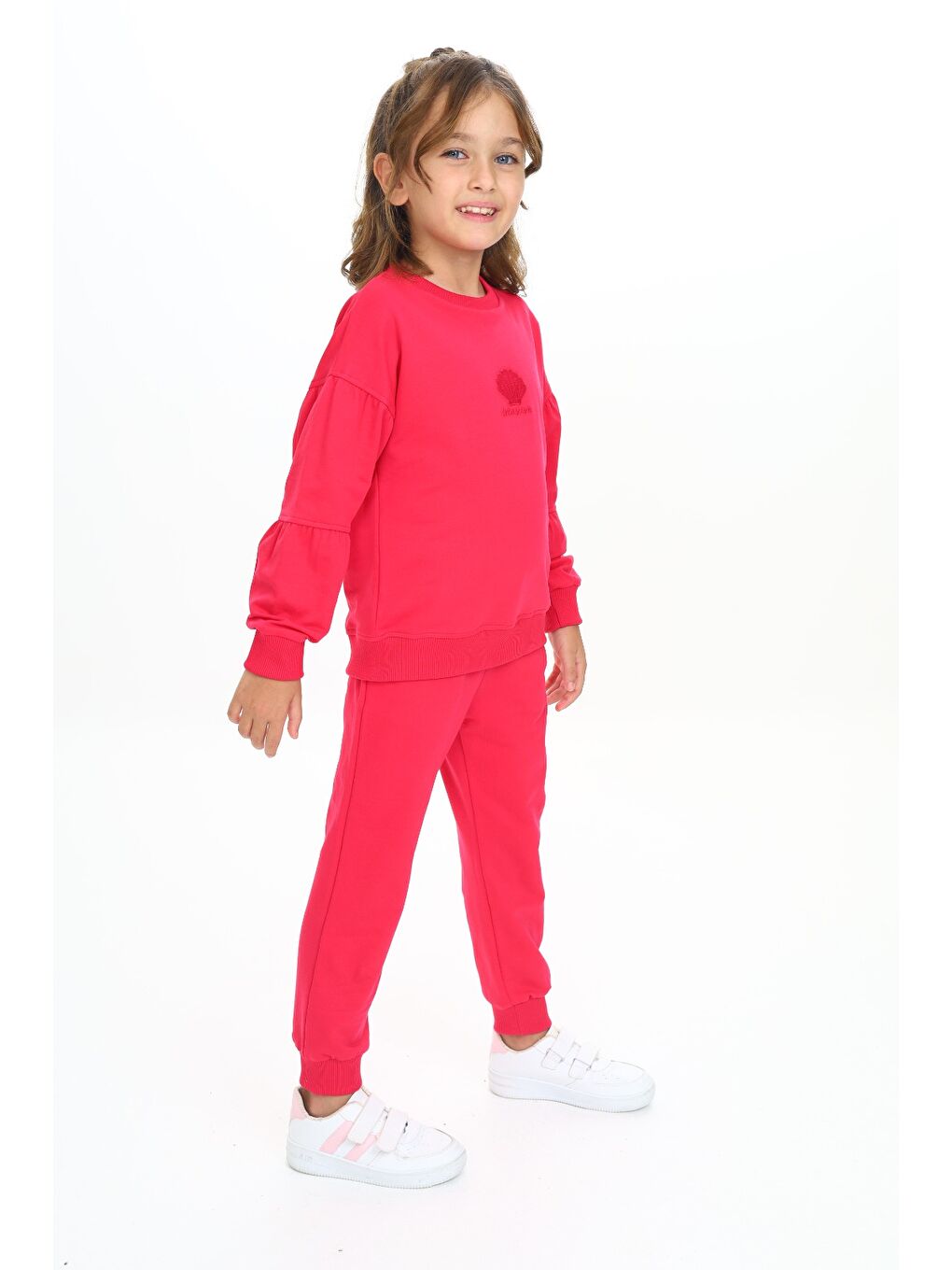 Fuşya Kız Çocuk Deniz Kabuğu Nakışlı Eşofman Takım-3