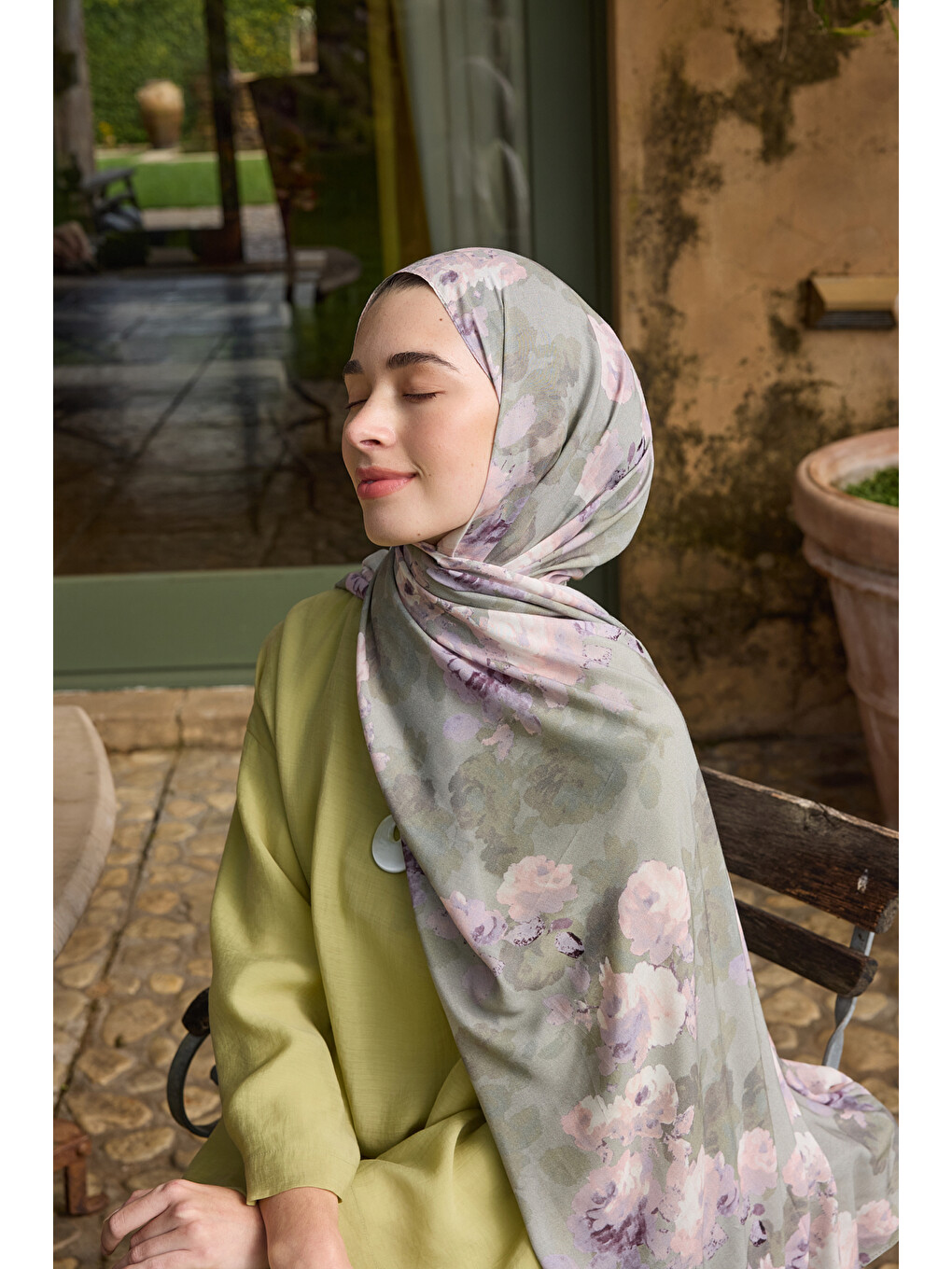 Lila Deluxe Summer Flow Şal Lavanta-1