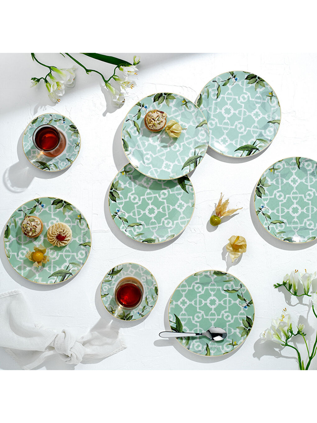 Sorte Pasta Seti 6 Parça-Su Yeşili-1