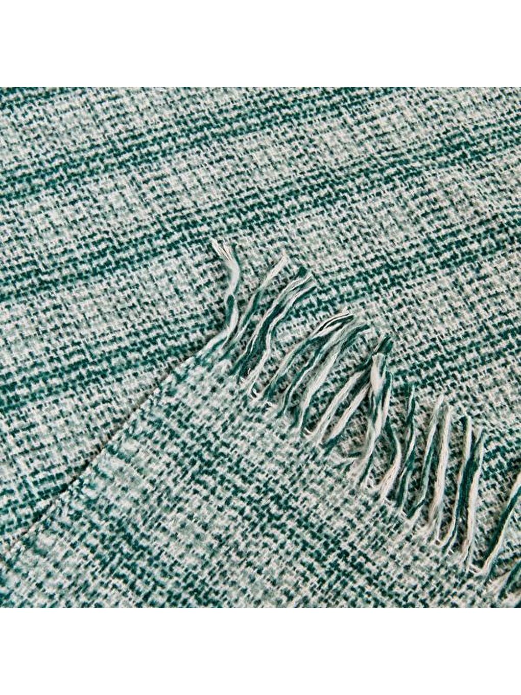 Mealy Çift Kişilik Battaniye - Yeşil - 200x220 cm-3
